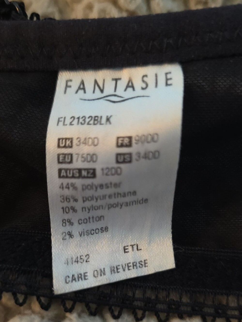 Fantasie Black Lace-Trim T-Shirt Bra - Picture 2 of 2